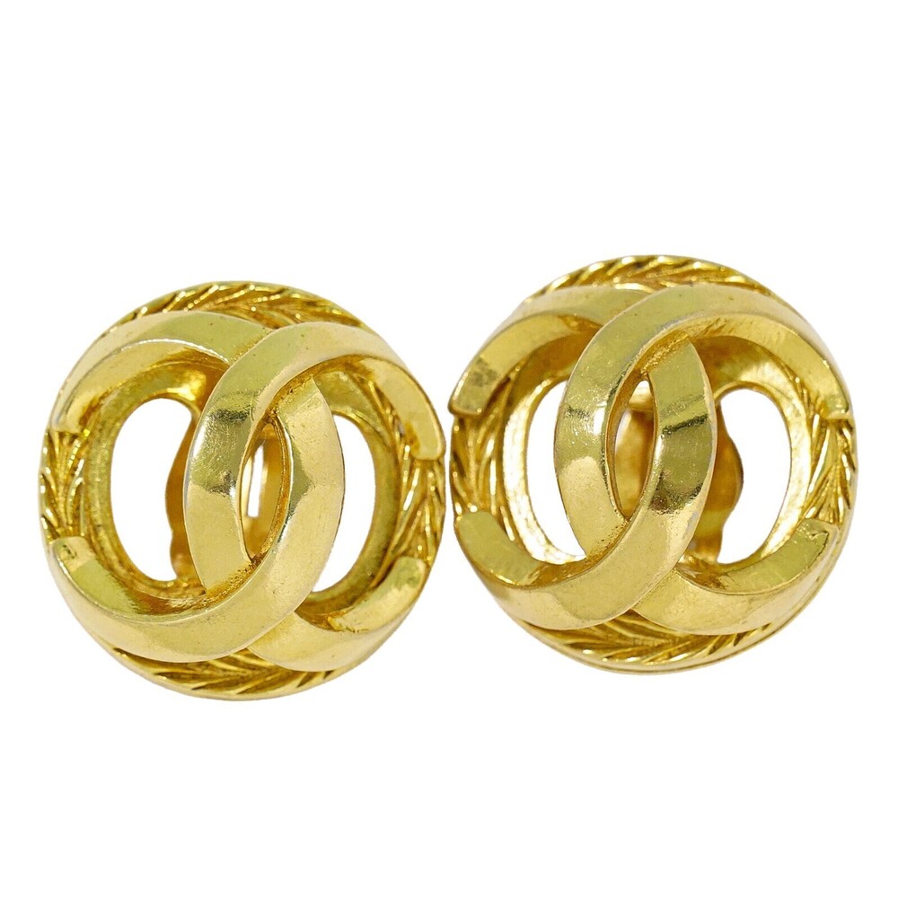 Chanel Vintage CC Round Cutout Clip-On Metal small